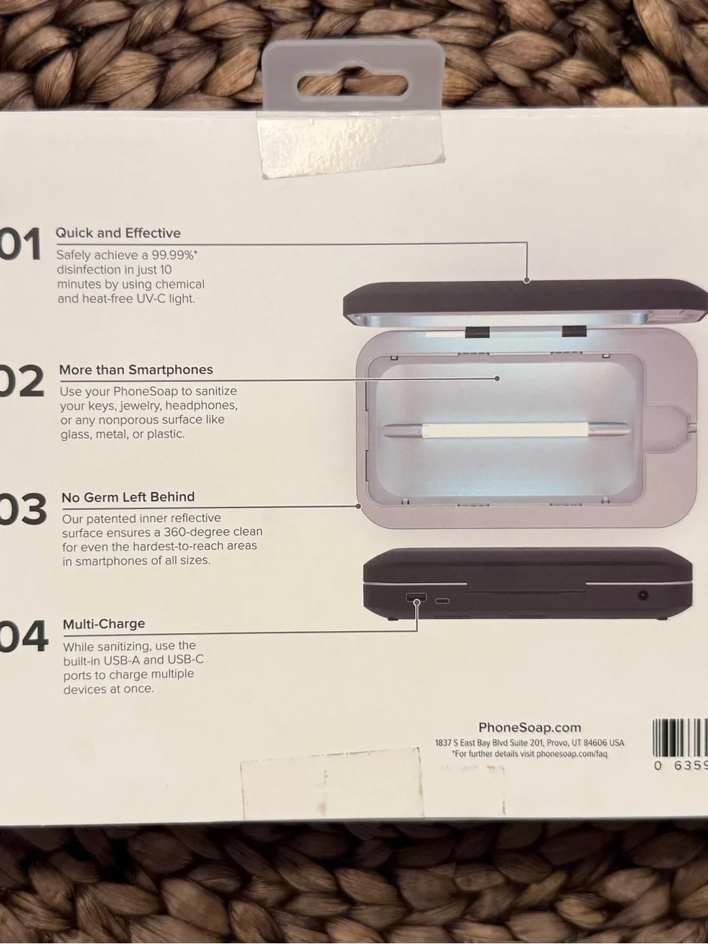 NEW SEALED PhoneSoap 3 UV Phone Sanitizer & Universal Charger